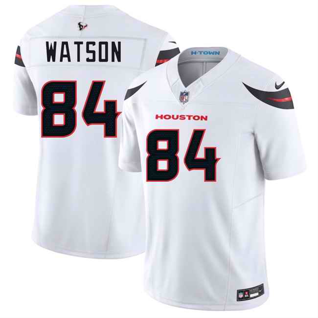 Men's Houston Texans #84 Justin Watson White 2024 Vapor F.U.S.E. Limited Stitched jersey